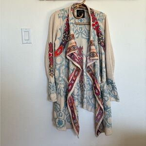 Biya by Johnny Was Embroidered Duster